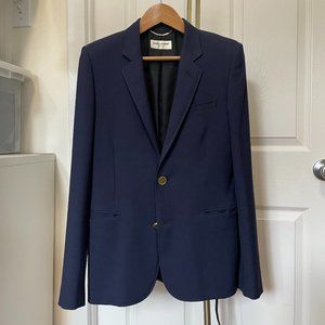 Saint Laurent Paris Men's Navy Wool Blazer Slim 34S XS SS14 Hedi Slimane